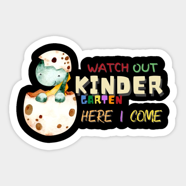 Watch Out Kindergarten Here I Come Dinosaur Sticker by NICHE&NICHE